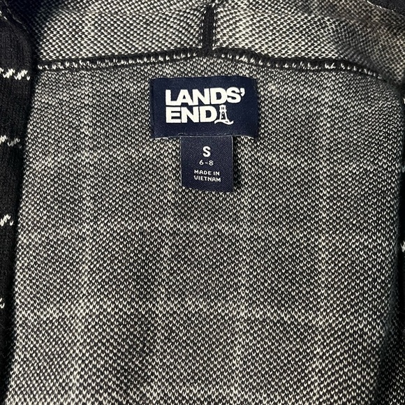 Lands' End Cotton Open Long Cardigan Sweater - Picture 4 of 6